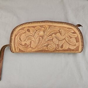 Handcrafted Tan Leather Clutch
